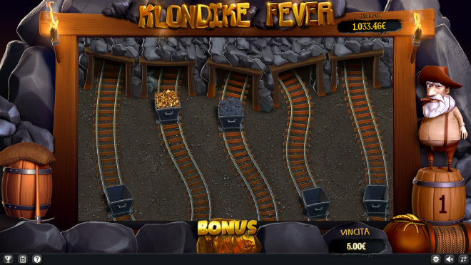Slot machine Klondike Fever - Bonus miniera