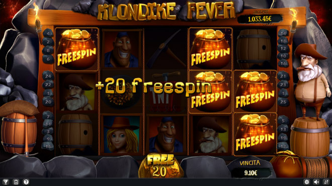 Slot machine Klondike Fever - Free Spin