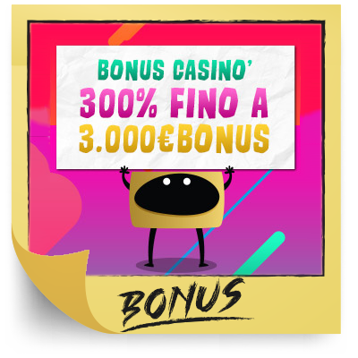 bonus benvenuto casino 300% fino 3.000€