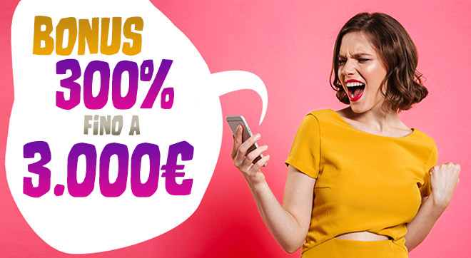 BIG Bonus benvenuto 300% fino 3000€