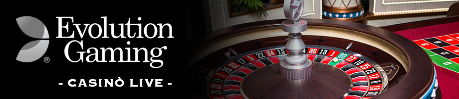 Casinò LIVE Evolution Gaming gioca roulette blackjack baccarat giochi casino live su BIG